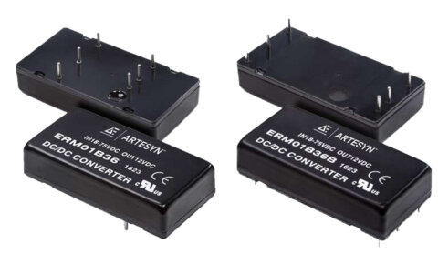Alimentations DC-DC pour circuits imprimés de la série ERM Rail