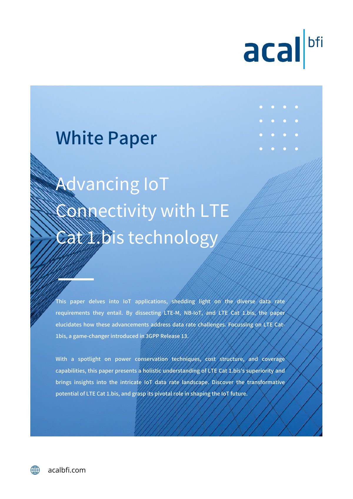 Advancing IoT Connectivity with LTE Cat 1.bis technology
